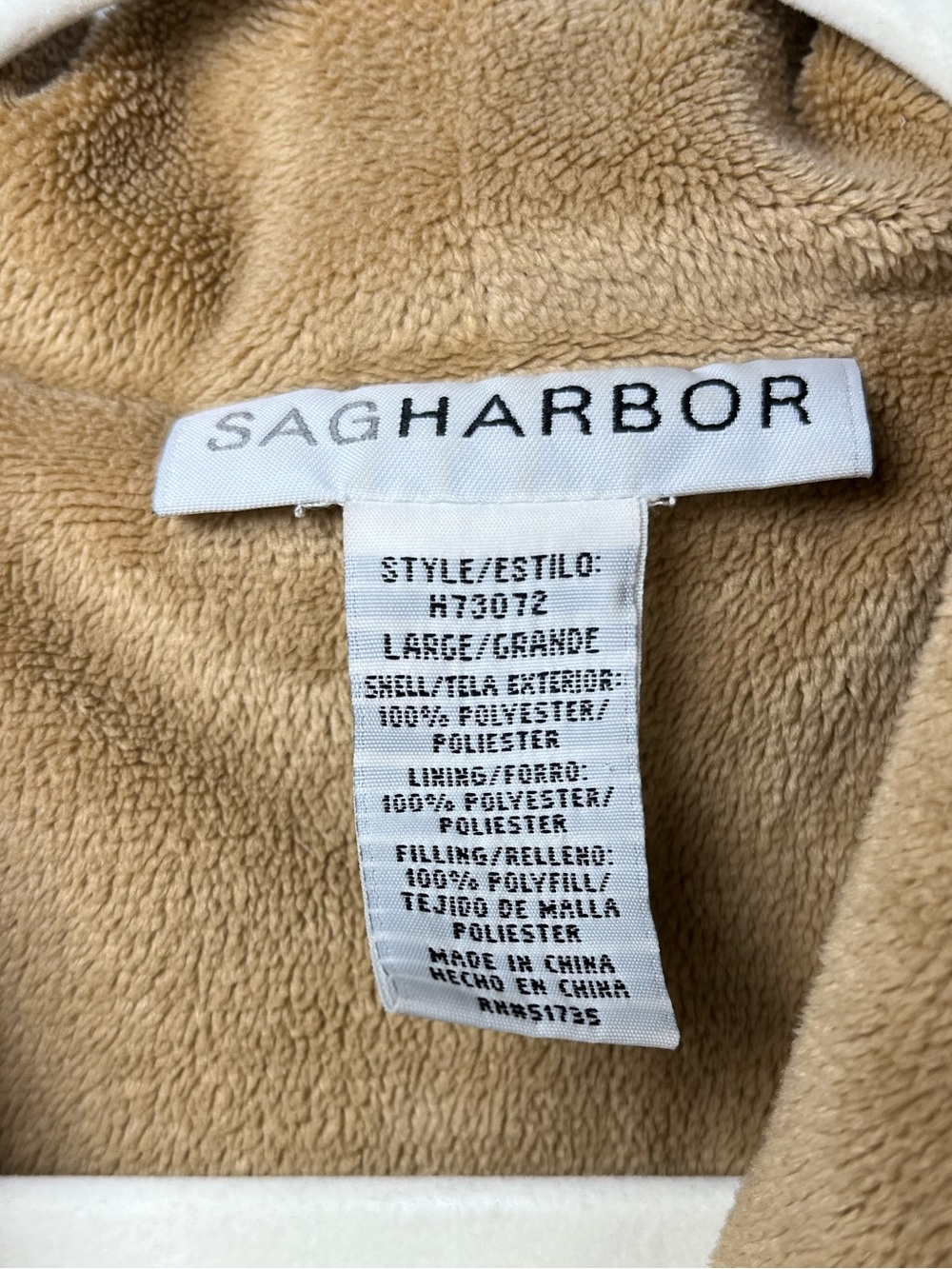 Sag Harbor Tan Quilted Vest with Plush Fur Collar (L) - Picture 2 of 13